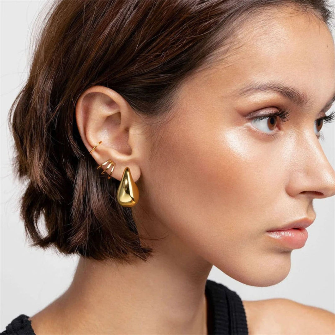 Water Drop Earring - Gold