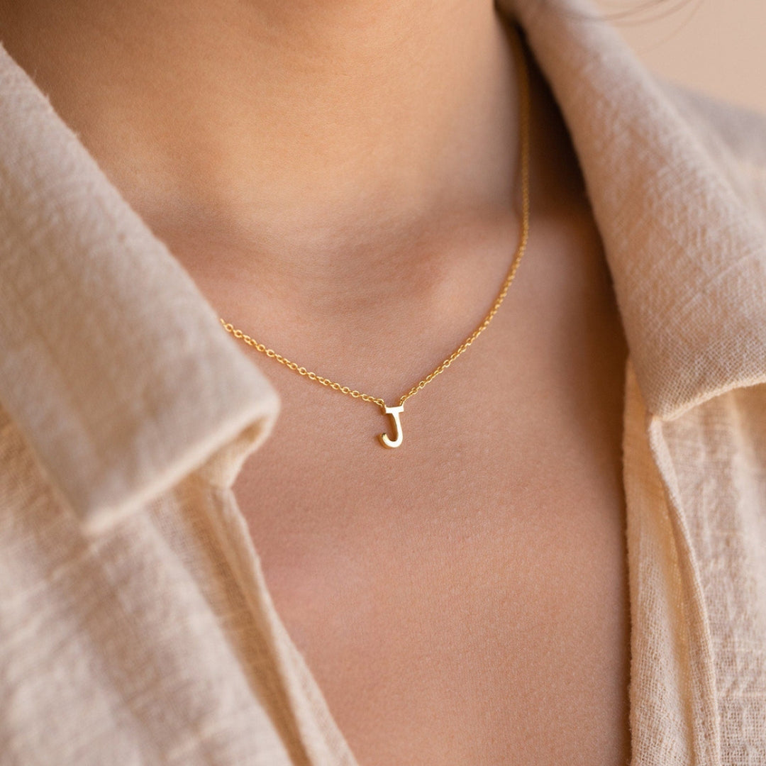 14k Gold Plated Initial Necklace