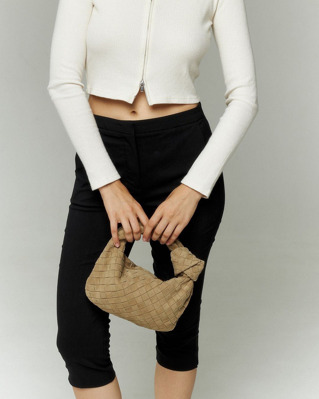 Borsa Silva Suede Mini - Beige