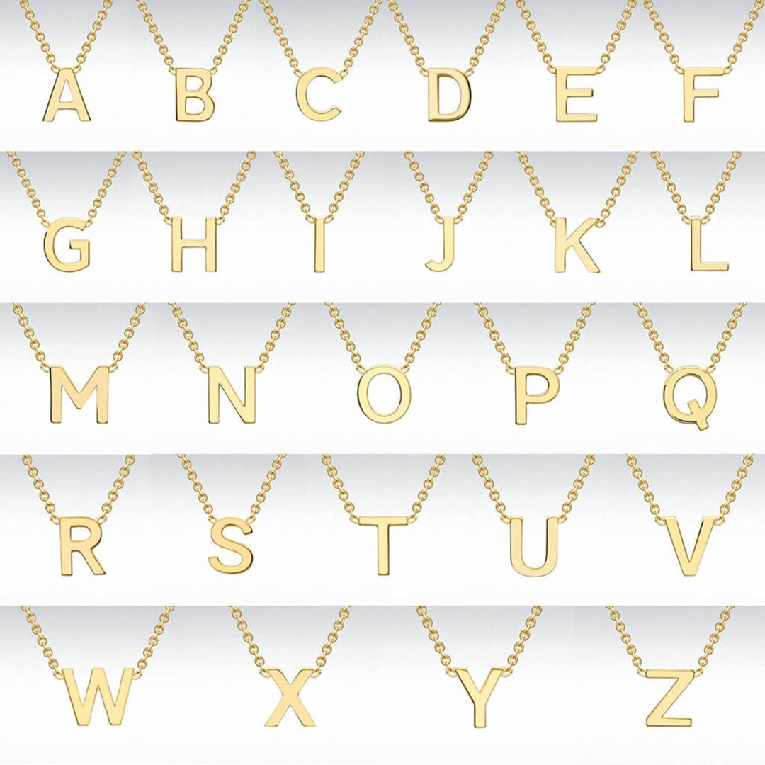 14k Gold Plated Initial Necklace