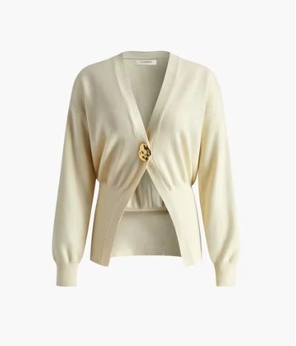 Ava Golden Button Cardigan