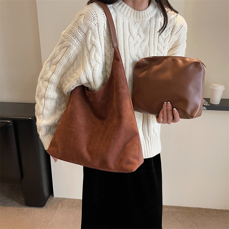 Suede Daily Leather Tote